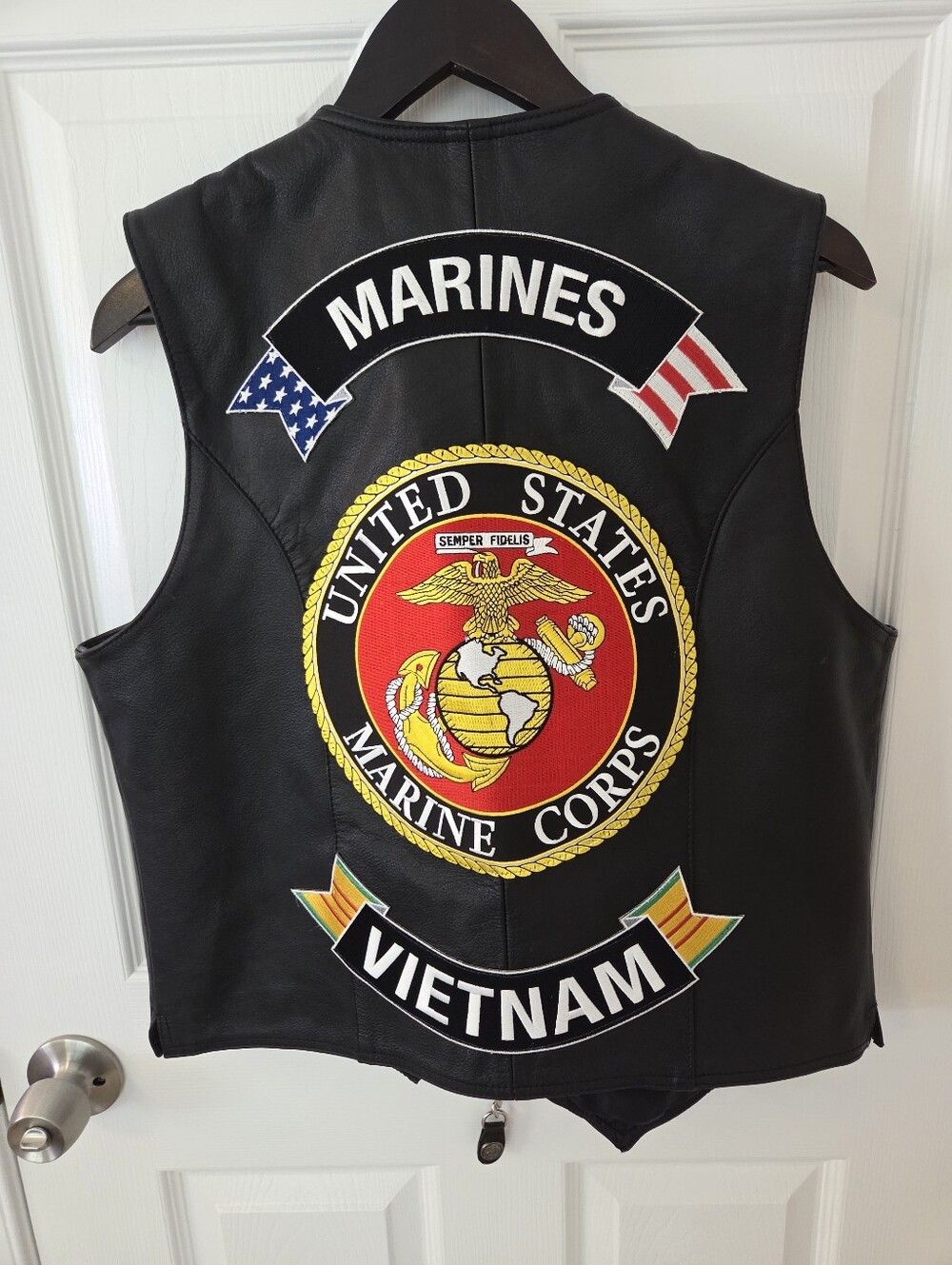 Marine Corp Vietnam Veteran Leather Vest